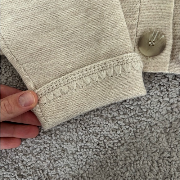 Sezane Betty Cardigan Mottled Beige S - Picture 8 of 10